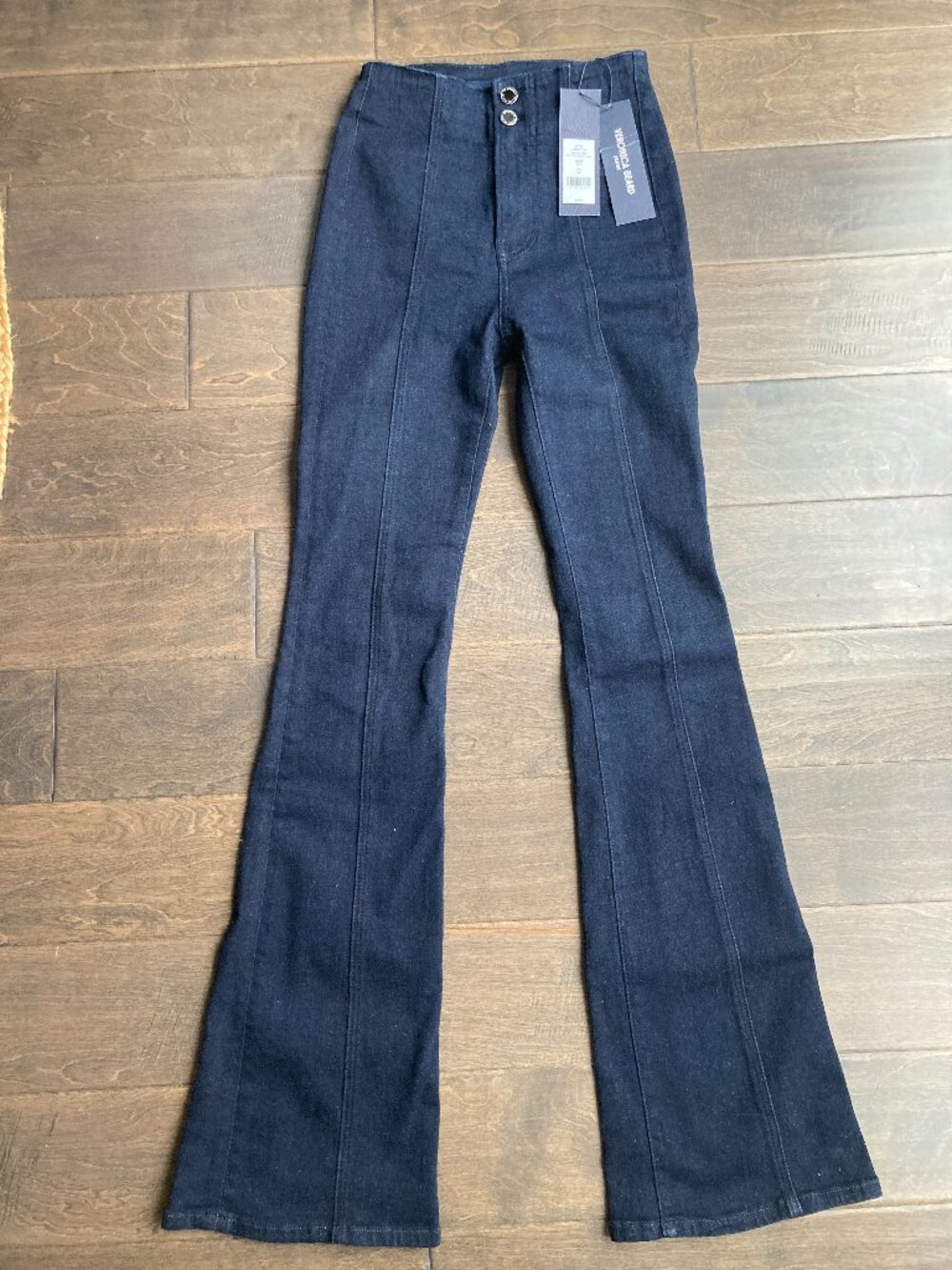 Veronica Beard Beverly Seamed Skinny-Flare Jeans Indigo Size 25 NWT $368